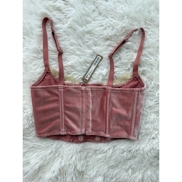 SKIMS | Velvet Lace Corset | Terracotta | XXS - Picture 2 of 5